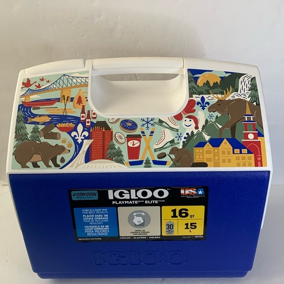 Canada Quebec City 16 Qt Igloo Playmate Elite Cooler NWT - Picture 10 of 10